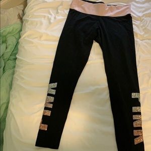 Pink cotton leggings